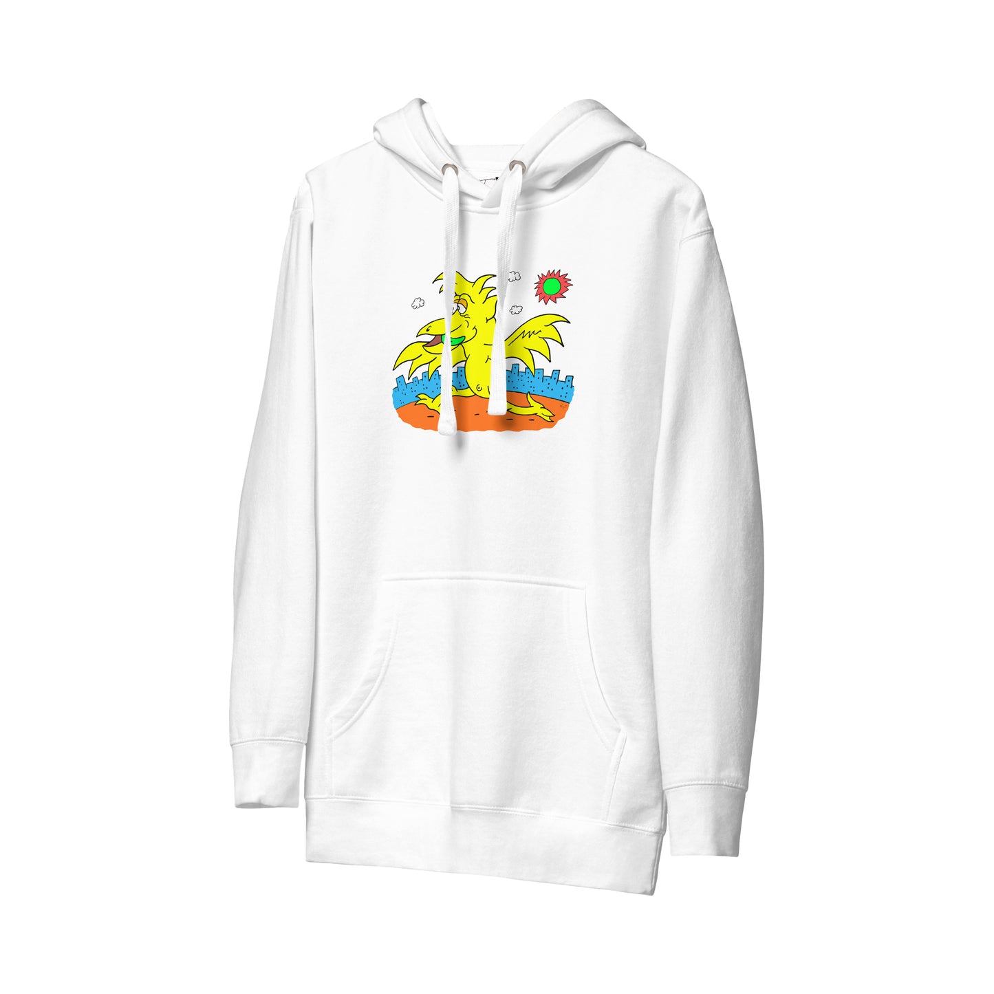 RUNT HOODIE | RUNTSTER BIRD ON WHITE