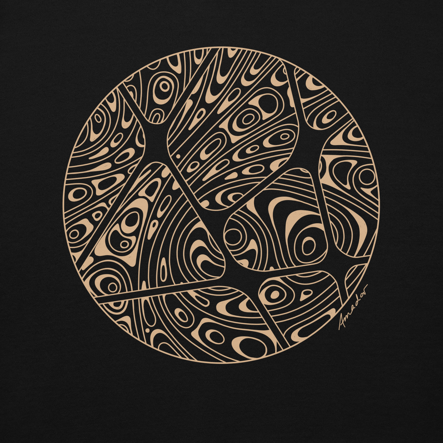 AMADOR HOODIE | SAND ON BLACK