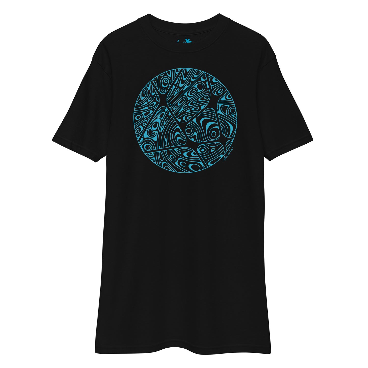 AMADOR T-SHIRT | BLUE ON BLACK