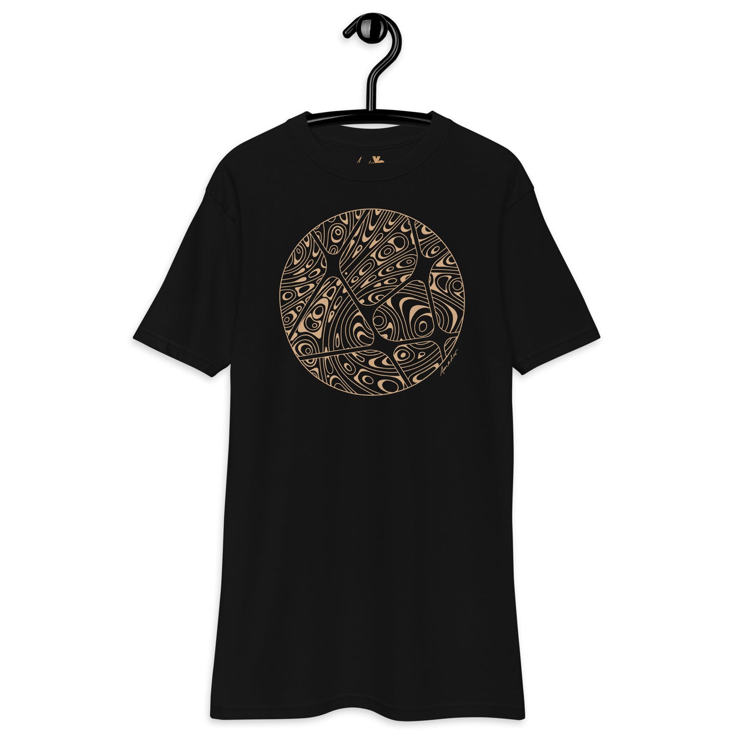 AMADOR T-SHIRT | BROWN ON BLACK