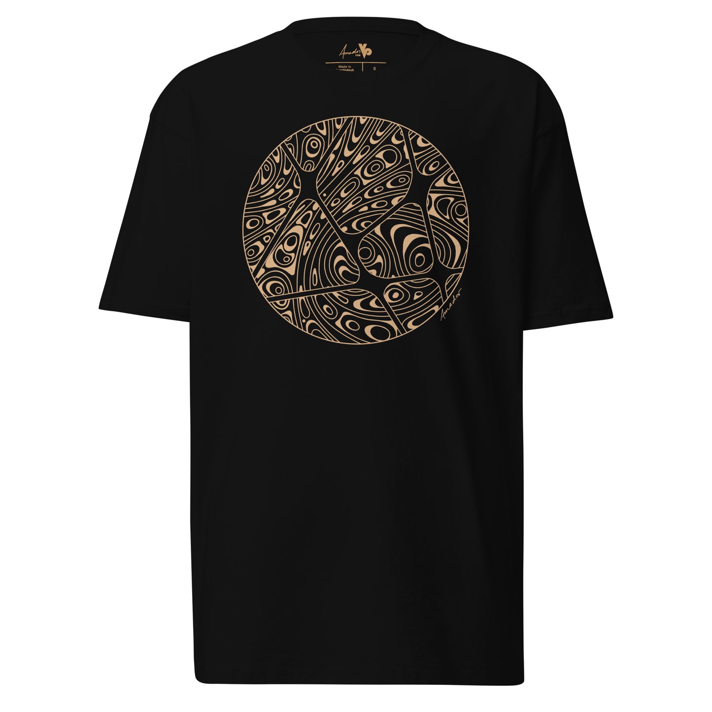 AMADOR T-SHIRT | BROWN ON BLACK