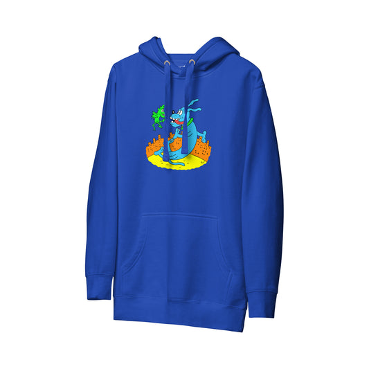 RUNT HOODIE | RUNTSTER DOG ON BLUE