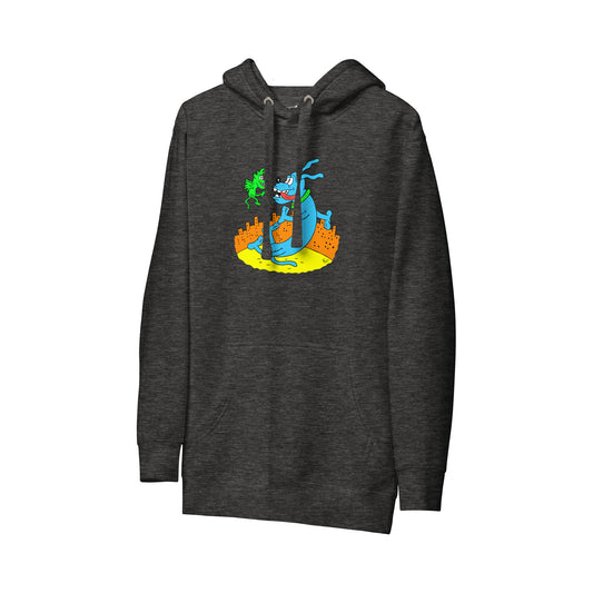 RUNT HOODIE | RUNTSTER DOG ON CHARCOAL HEATHER
