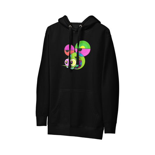 DALEK HOODIE | GREEN SPACEMONKEY ON BLACK