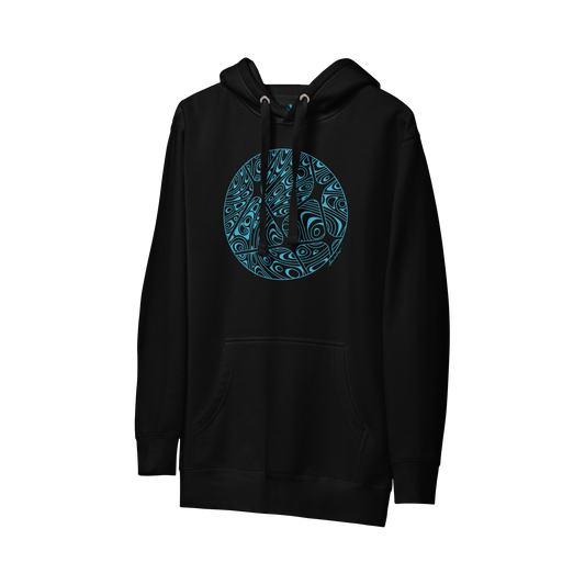 AMADOR HOODIE | BLUE ON BLACK