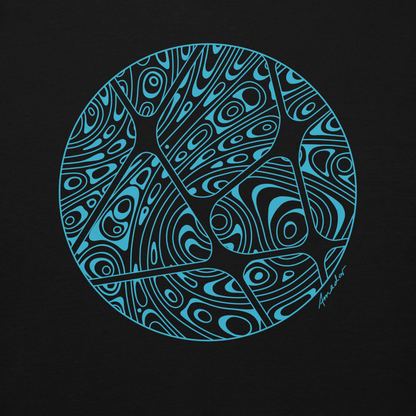 AMADOR HOODIE | BLUE ON BLACK