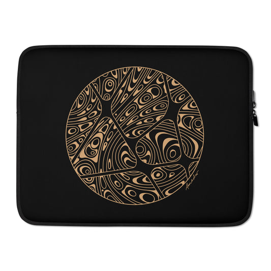 AMADOR LAPTOP SLEEVE | BROWN ON BLACK