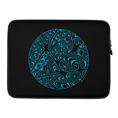AMADOR LAPTOP SLEEVE | BLUE ON BLACK