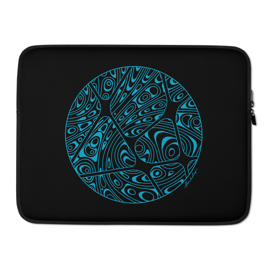 AMADOR LAPTOP SLEEVE | BLUE ON BLACK
