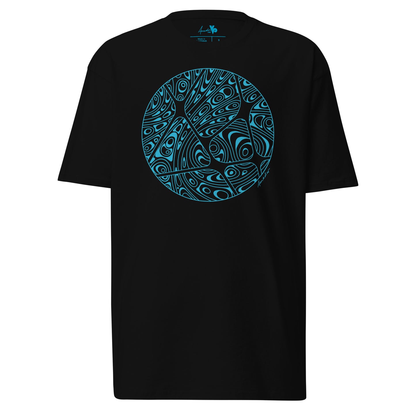 AMADOR T-SHIRT | BLUE ON BLACK