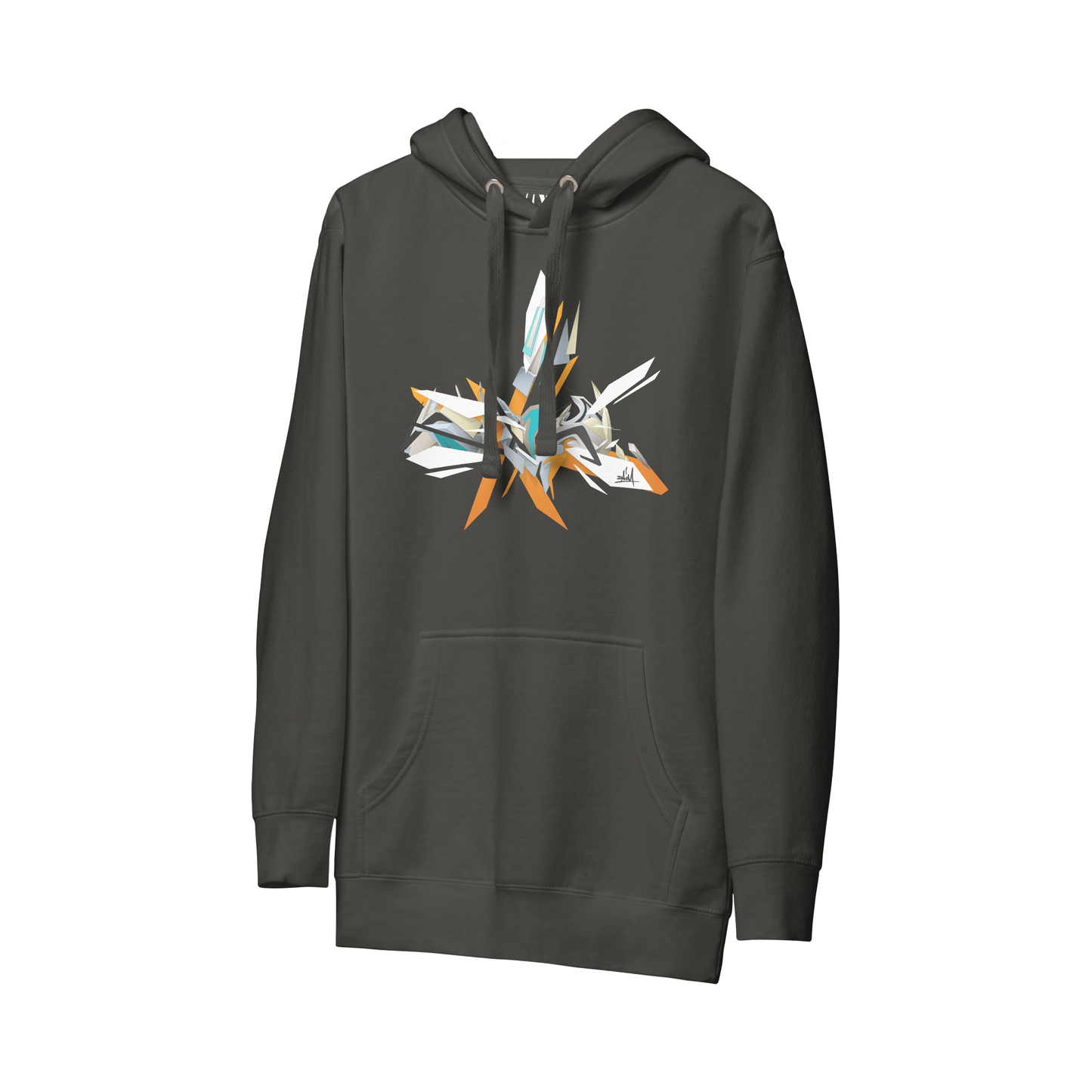 DAIM HOODIE | ORANGE CUTS ON VINTAGE BLACK